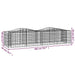 Strat înălțat cu gabion arcuit, 200x50x50 cm, fier galvanizat - WALTI WALTI