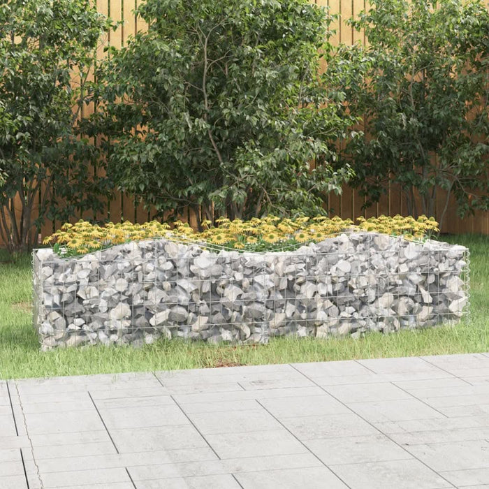 Strat înălțat cu gabion arcuit, 200x50x50 cm, fier galvanizat - WALTI WALTI