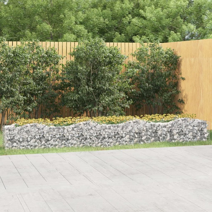 Strat înălțat cu gabion arcuit, 400x50x50 cm, fier galvanizat - WALTI WALTI