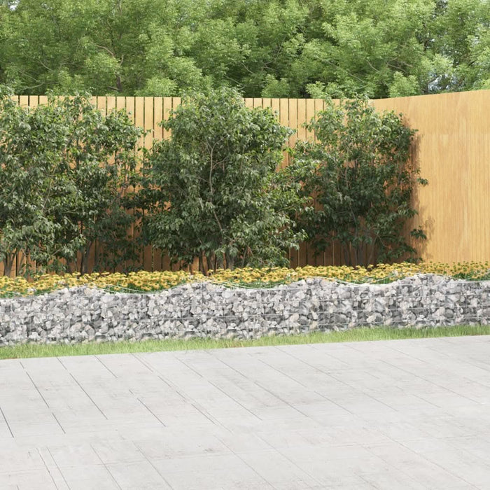 Strat înălțat cu gabion arcuit, 600x50x50 cm, fier galvanizat - WALTI WALTI
