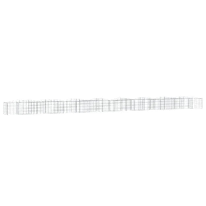 Strat înălțat cu gabion arcuit, 800x50x50 cm, fier galvanizat - WALTI WALTI