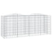 Strat înălțat cu gabion arcuit, 200x50x100 cm, fier galvanizat - WALTI WALTI