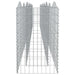 Strat înălțat cu gabion arcuit, 600x50x100 cm, fier galvanizat - WALTI WALTI
