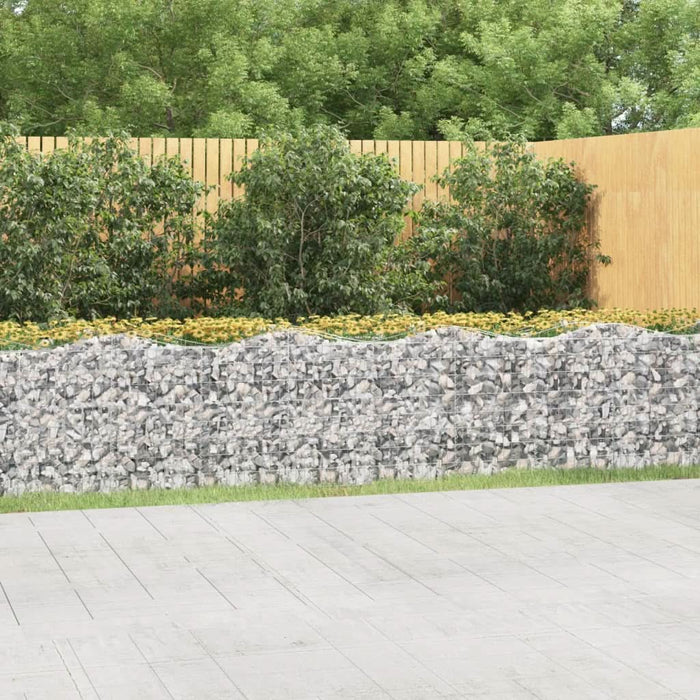 Strat înălțat cu gabion arcuit, 800x50x100 cm, fier galvanizat - WALTI WALTI