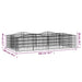 Strat înălțat cu gabion arcuit, 200x100x50 cm, fier galvanizat - WALTI WALTI