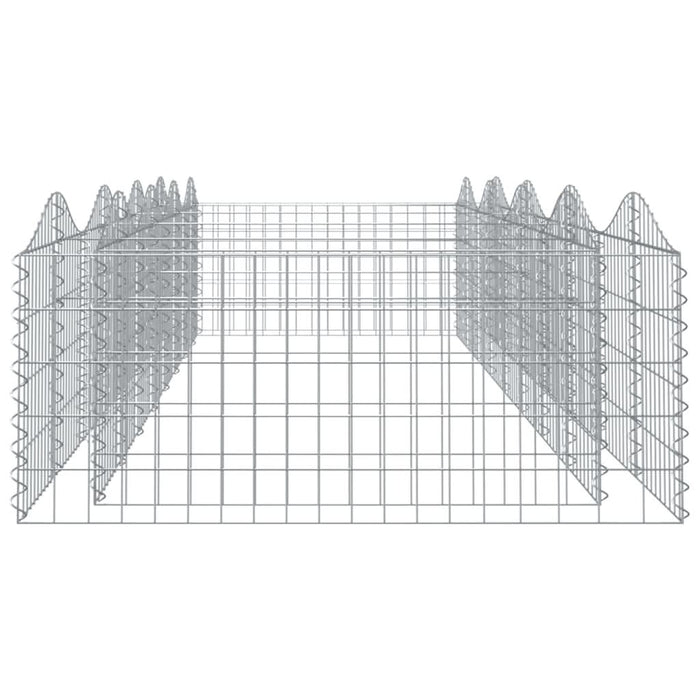 Strat înălțat cu gabion arcuit, 400x100x50 cm, fier galvanizat - WALTI WALTI