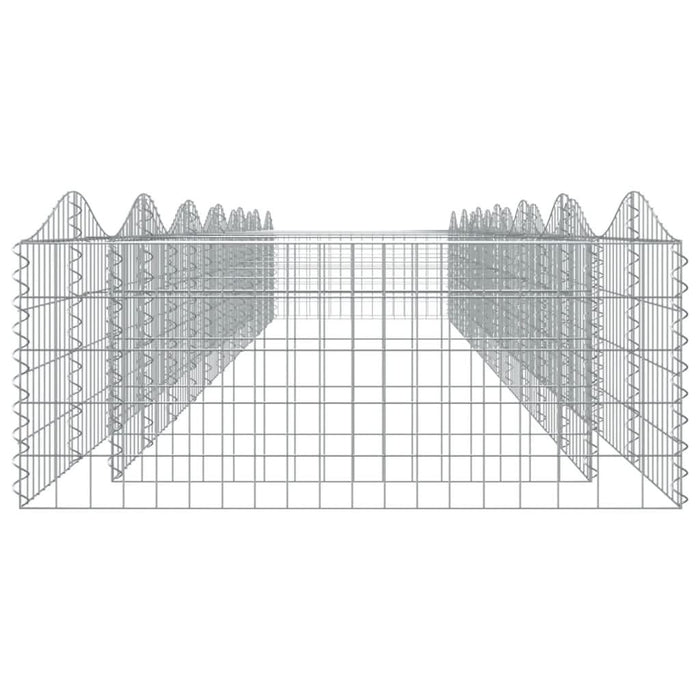 Strat înălțat cu gabion arcuit, 600x100x50 cm, fier galvanizat - WALTI WALTI
