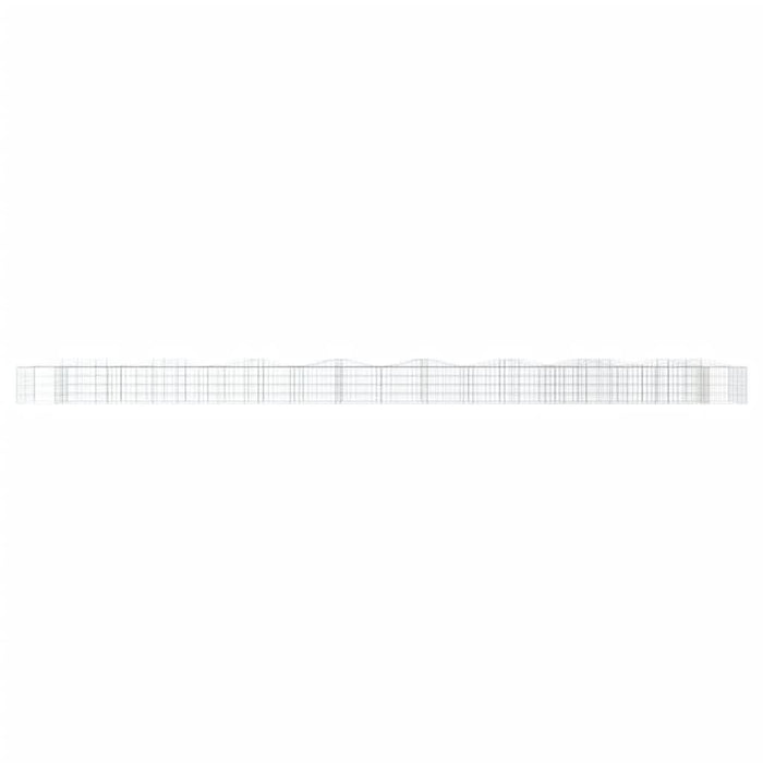 Strat înălțat cu gabion arcuit, 800x100x50 cm, fier galvanizat - WALTI WALTI