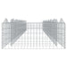 Strat înălțat cu gabion arcuit, 800x100x50 cm, fier galvanizat - WALTI WALTI