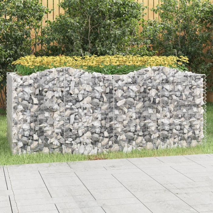 Strat înălțat cu gabion arcuit, 200x100x100 cm, fier galvanizat - WALTI WALTI