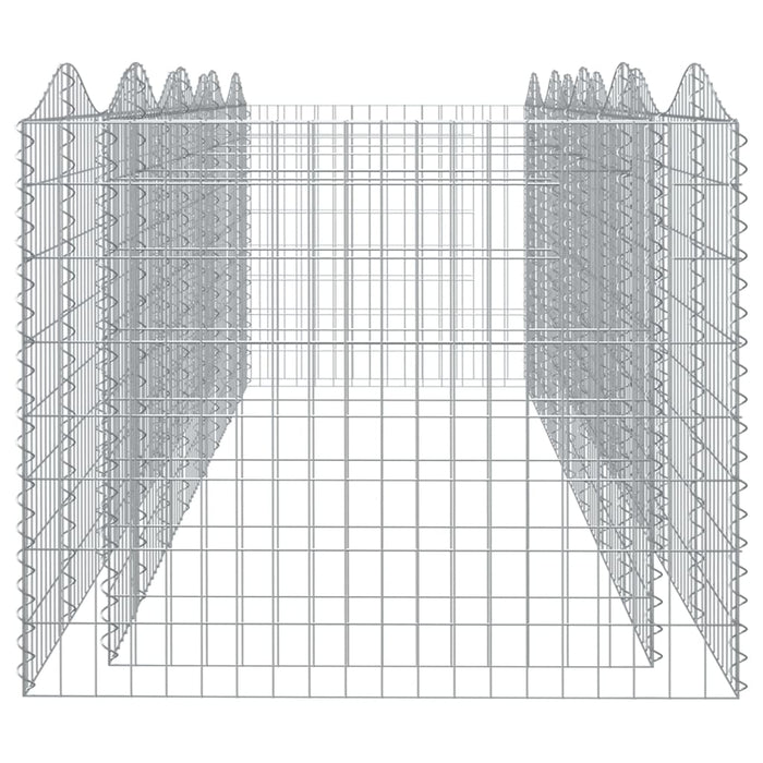 Strat înălțat cu gabion arcuit, 400x100x100 cm, fier galvanizat - WALTI WALTI