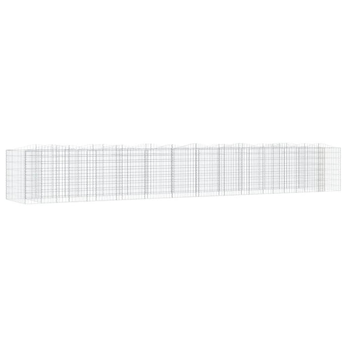 Strat înălțat cu gabion arcuit, 600x100x100 cm, fier galvanizat - WALTI WALTI