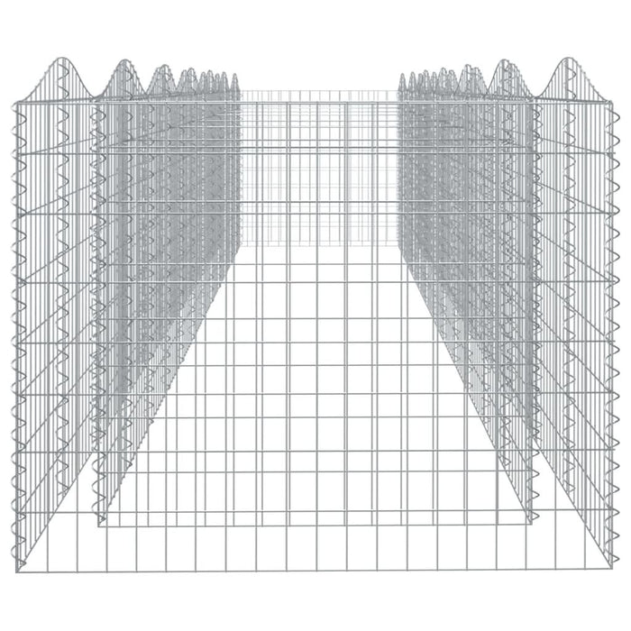 Strat înălțat cu gabion arcuit, 600x100x100 cm, fier galvanizat - WALTI WALTI