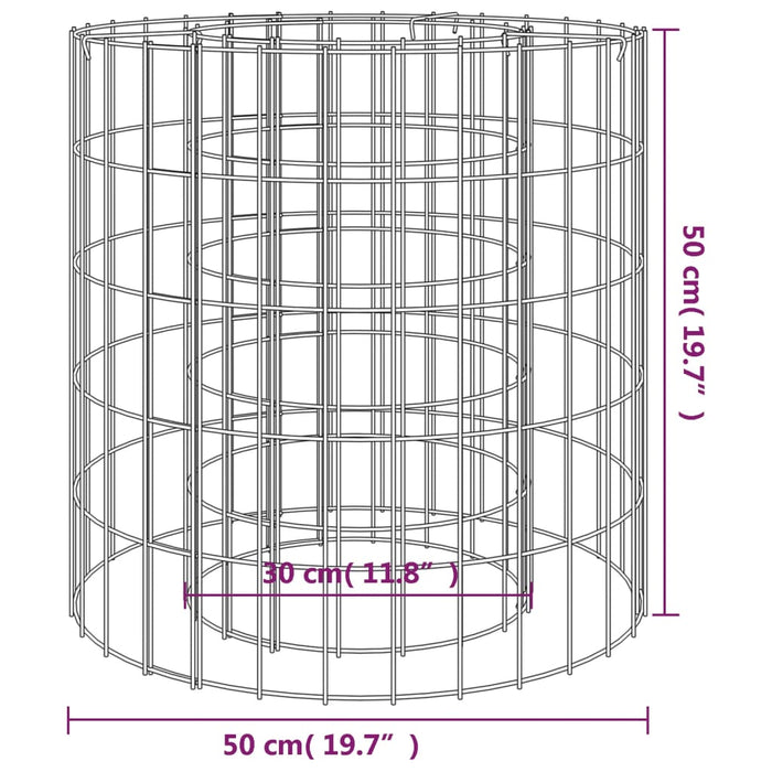 Vatră de foc din gabion Ø 50 cm fier galvanizat - WALTI WALTI