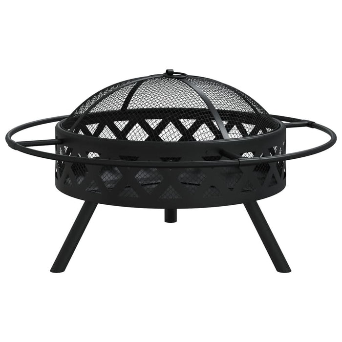 Vatră de foc cu vătrai, 70 cm, oțel, XXL - WALTI WALTI