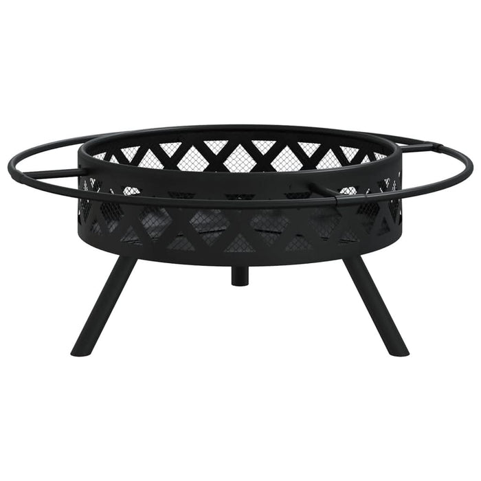 Vatră de foc cu vătrai, 70 cm, oțel, XXL - WALTI WALTI