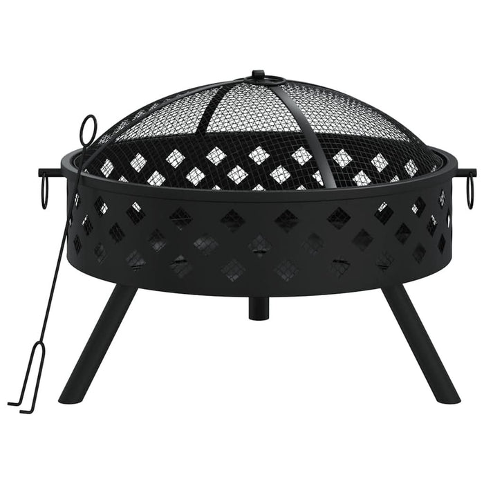 Vatră de foc cu vătrai, 58 cm, oțel, XXL - WALTI WALTI