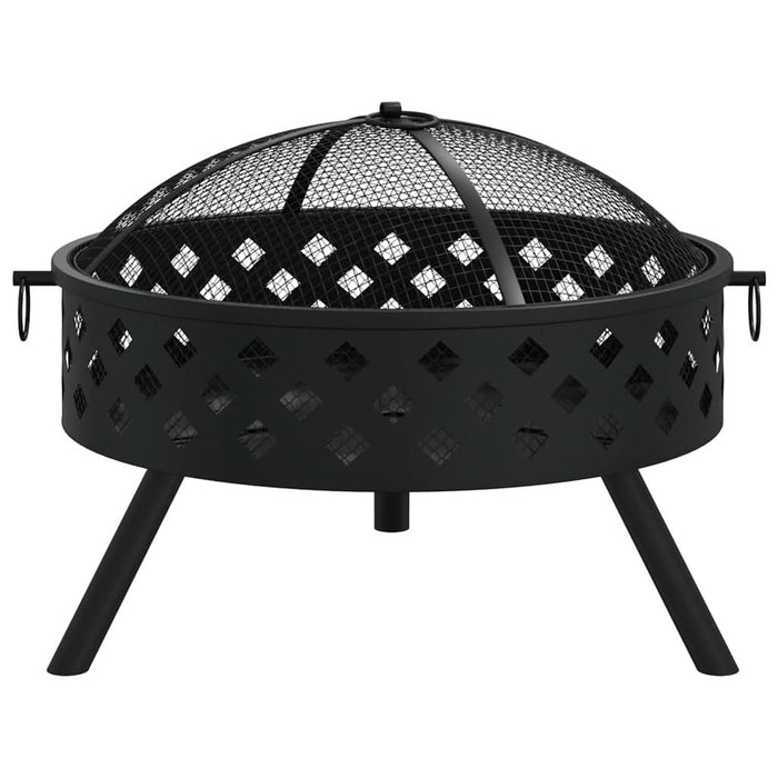Vatră de foc cu vătrai, 58 cm, oțel, XXL - WALTI WALTI