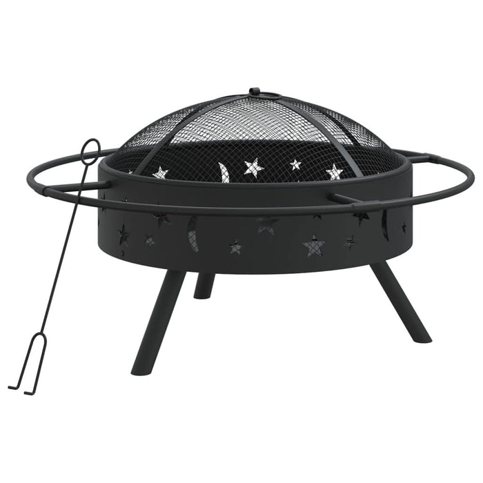 Vatră de foc cu vătrai, 70 cm, oțel, XXL - WALTI WALTI