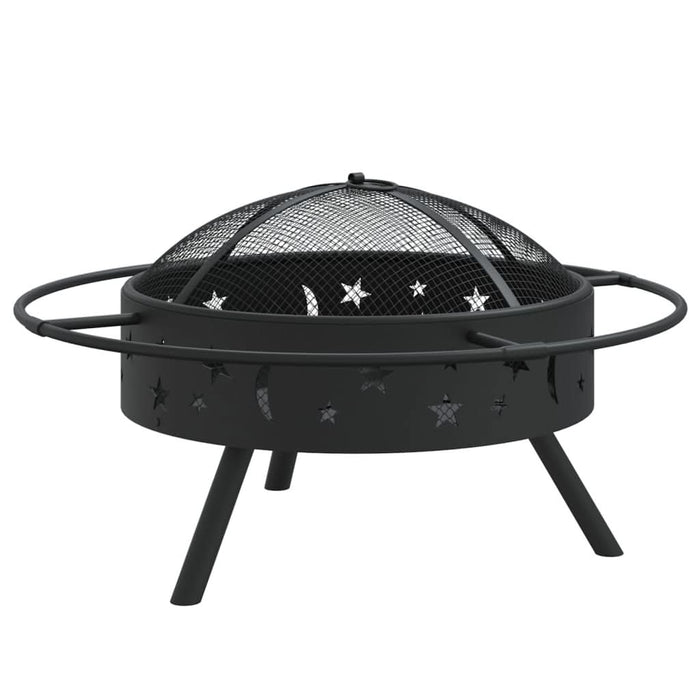Vatră de foc cu vătrai, 70 cm, oțel, XXL - WALTI WALTI