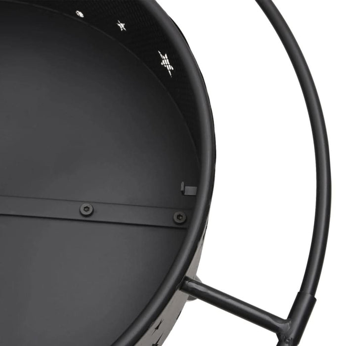 Vatră de foc cu vătrai, 70 cm, oțel, XXL - WALTI WALTI