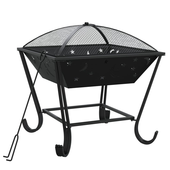 Vatră de foc cu vătrai, 50 cm, oțel, XXL - WALTI WALTI