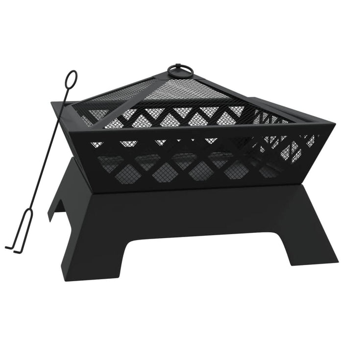 Vatră de foc cu vătrai, 50 cm, oțel, XXL - WALTI WALTI