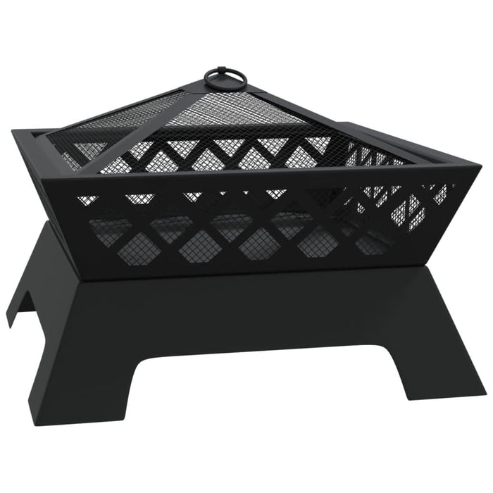 Vatră de foc cu vătrai, 50 cm, oțel, XXL - WALTI WALTI