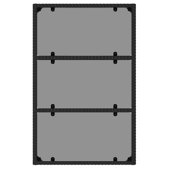 Set mobilier de grădină cu perne, 6 piese, negru, poliratan - WALTI WALTI