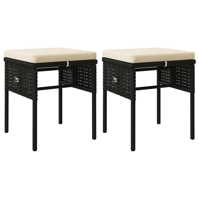 Set mobilier de grădină cu perne, 6 piese, negru, poliratan - WALTI WALTI
