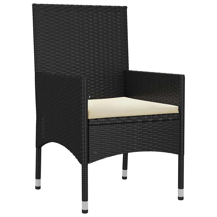 Set mobilier de grădină cu perne, 6 piese, negru, poliratan - WALTI WALTI