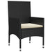 Set mobilier de grădină cu perne, 6 piese, negru, poliratan - WALTI WALTI