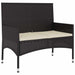 Set mobilier de grădină cu perne, 6 piese, negru, poliratan - WALTI WALTI