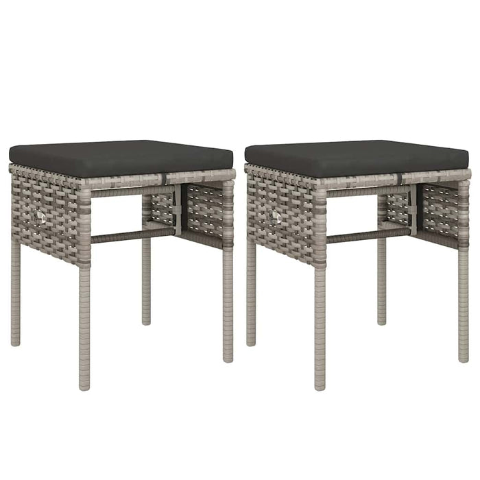 Set mobilier de grădină cu perne, 6 piese, gri, poliratan WALTI