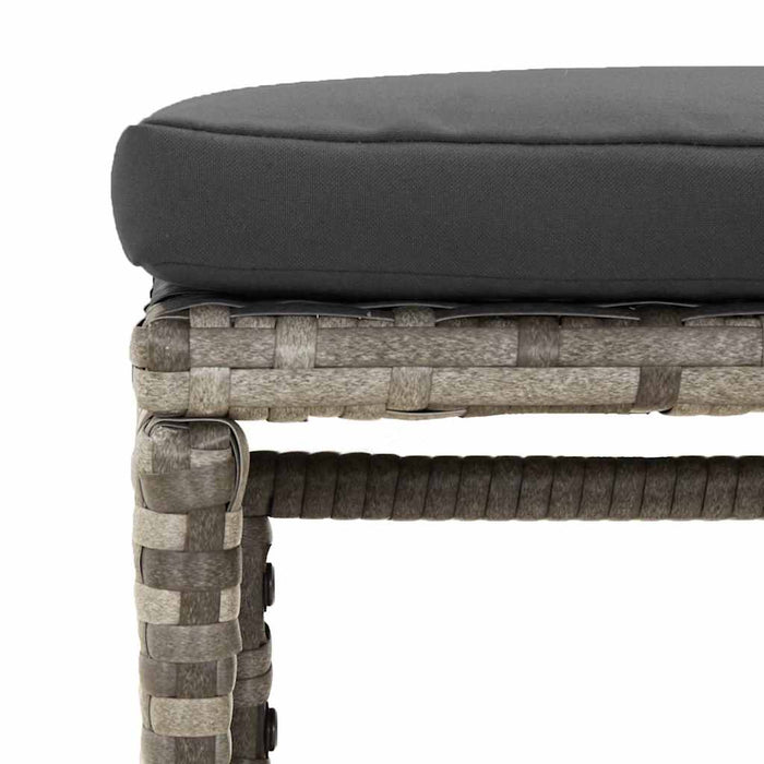 Set mobilier de grădină cu perne, 6 piese, gri, poliratan WALTI