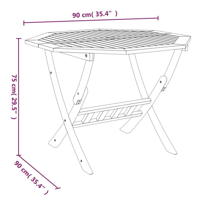 Set mobilier de grădină, 5 piese, lemn masiv de acacia - WALTI WALTI