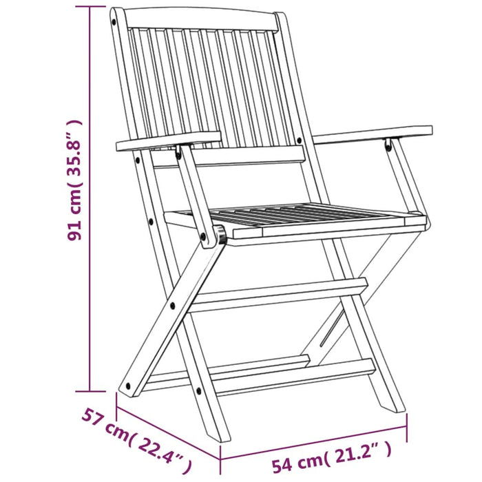 Set mobilier de grădină, 5 piese, lemn masiv de acacia - WALTI WALTI