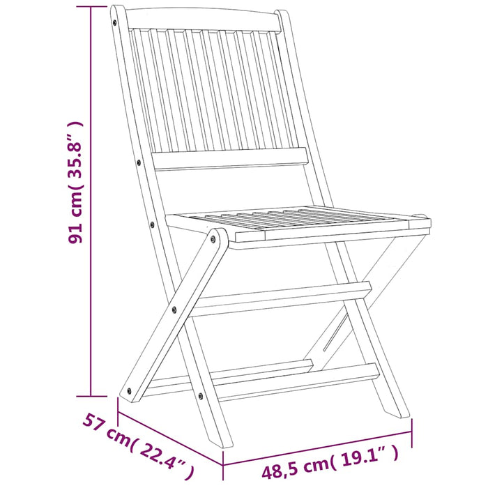 Set mobilier de grădină, 5 piese, lemn masiv de acacia - WALTI WALTI