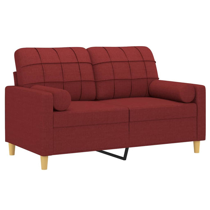 Canapea cu 2 locuri cu perne&pernuțe roșu vin 120 cm textil WALTI