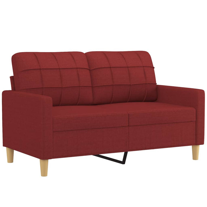 Canapea cu 2 locuri cu perne&pernuțe roșu vin 120 cm textil WALTI