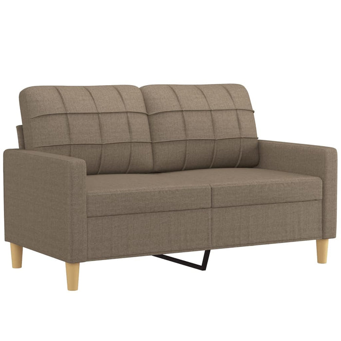 Canapea cu 2 locuri cu perne&pernuțe gri taupe 120 cm textil WALTI