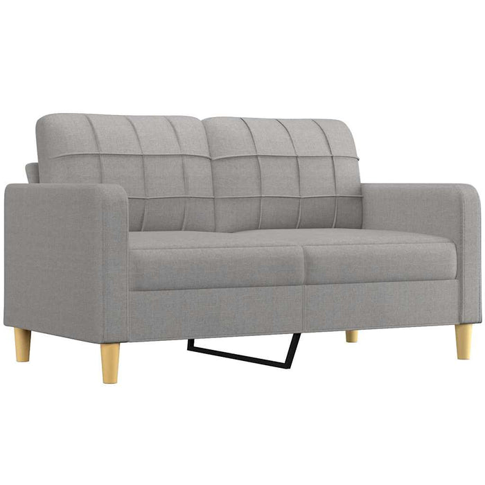Canapea cu 2 locuri cu perne&pernuțe gri deschis 140 cm textil WALTI