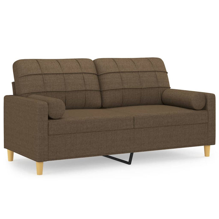 Canapea cu 2 locuri cu perne&pernuțe maro 140 cm textil WALTI
