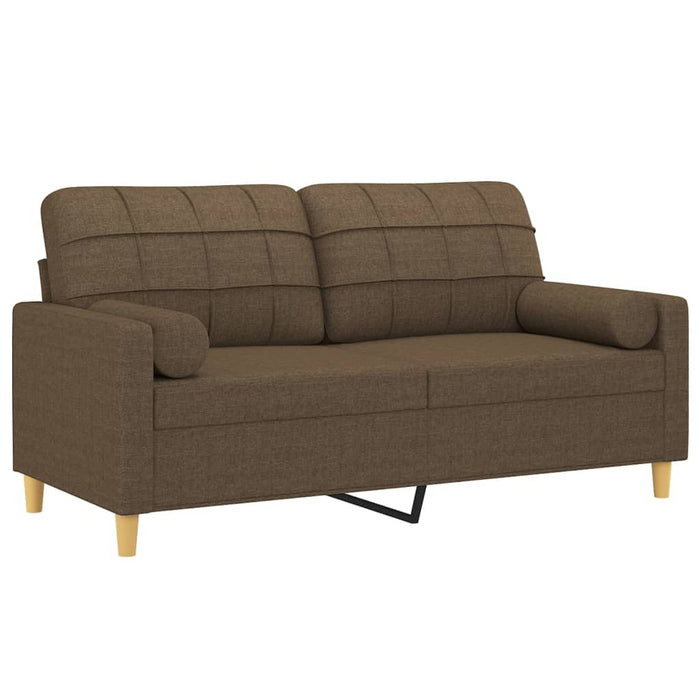 Canapea cu 2 locuri cu perne&pernuțe maro 140 cm textil WALTI