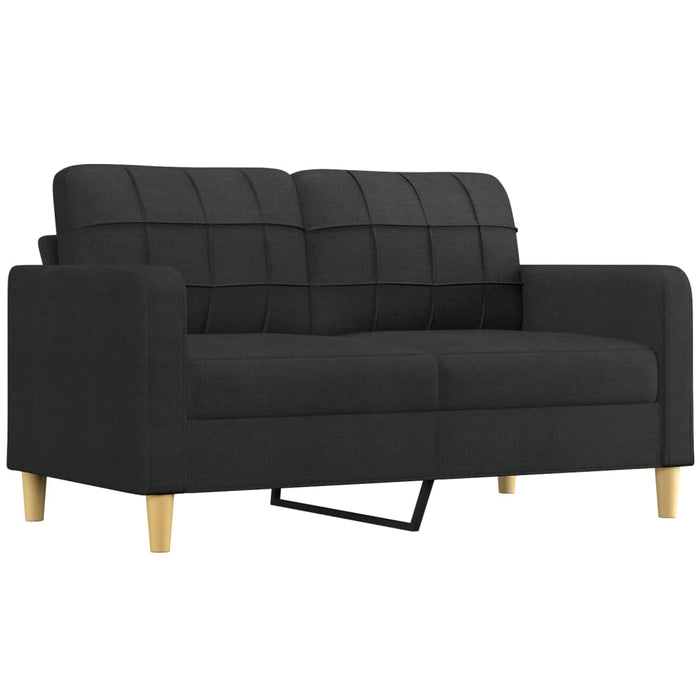 Canapea cu 2 locuri cu perne&pernuțe negru 140 cm textil WALTI