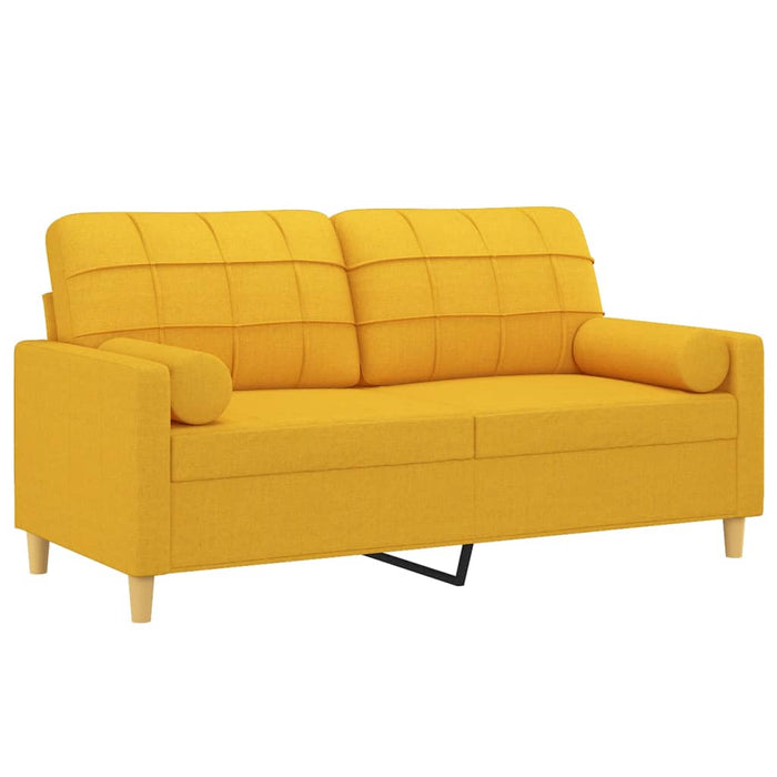 Canapea 2 locuri cu perne&pernuțe galben deschis 140 cm textil WALTI