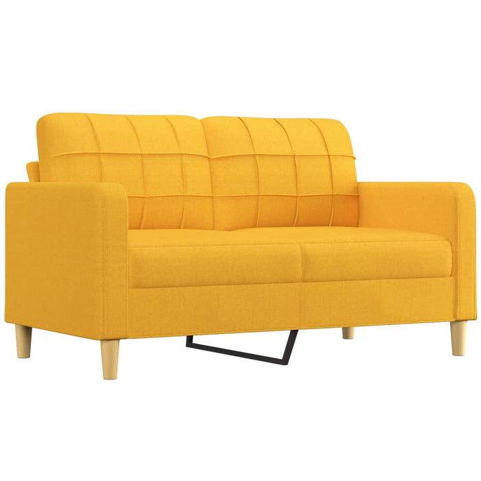 Canapea 2 locuri cu perne&pernuțe galben deschis 140 cm textil WALTI