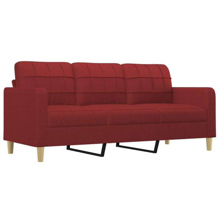 Canapea cu 3 locuri cu perne&pernuțe roșu vin 180 cm textil WALTI