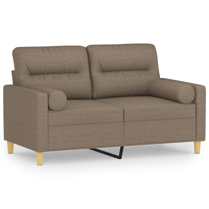 Canapea cu 2 locuri cu perne&pernuțe gri taupe 120 cm textil WALTI