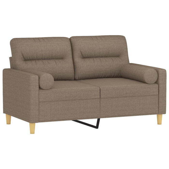 Canapea cu 2 locuri cu perne&pernuțe gri taupe 120 cm textil WALTI
